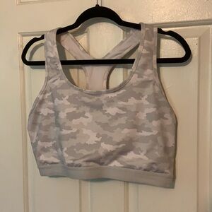 Avia White/Grey Camo Sports Bra XXXL/3X (22)